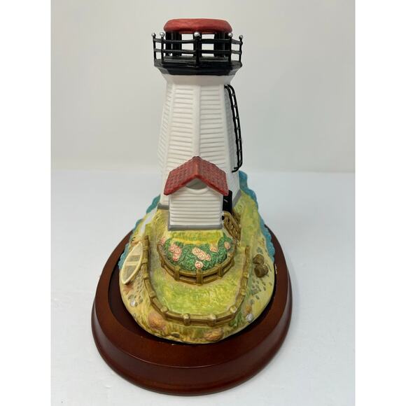 American VTG PartyLite Candle Tealight Holder Plymouth Lighthouse Decorative - Picture 3 of 11